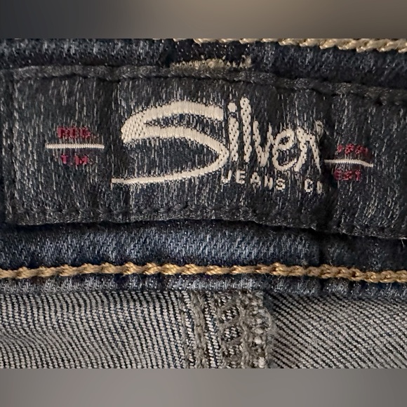 Silver Mid-Rise Skinny Jeans - Picture 3 of 5